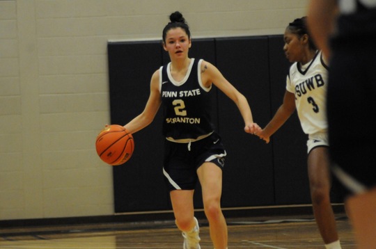 Scranton's Lexi Iveson (2) scored 11 points at Penn State Wilkes Barre.