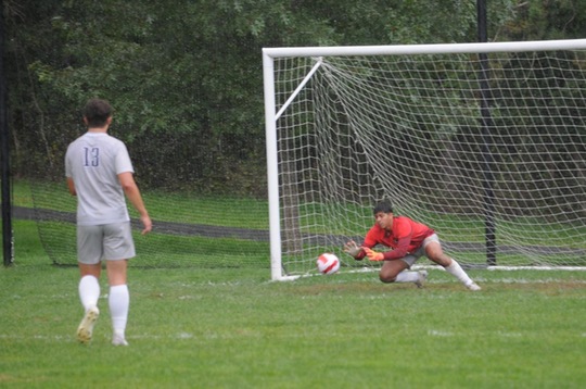 Goal keeper Eric Alonso had seven stops on Monday against PSU Brandywine.