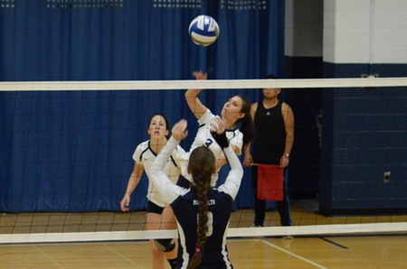 Emily Tavaris, 3, attempts an attack against PSU Mont Alto at home.