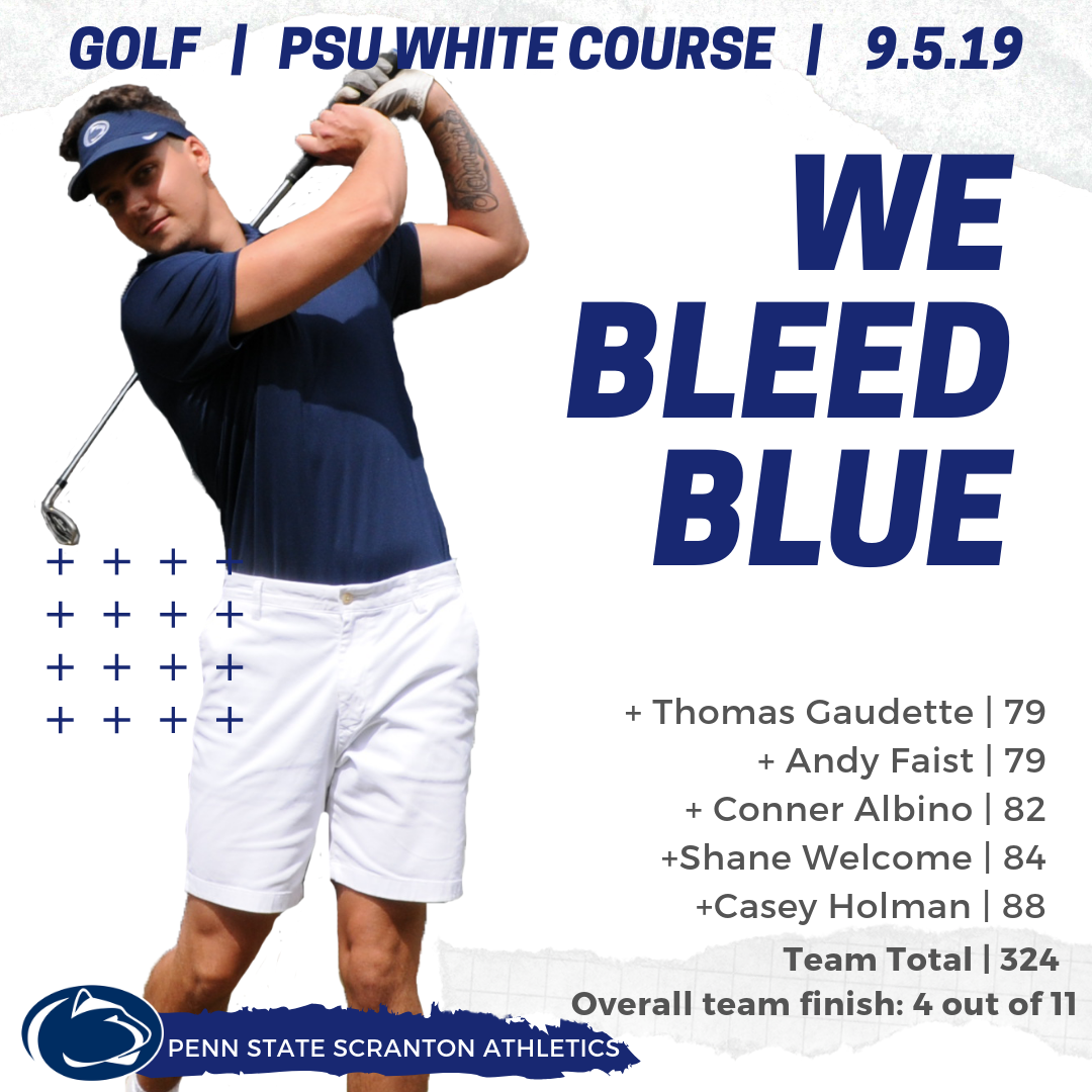 PSU Scranton Golf posts impressive scores, finishes fourth overall in first tournament