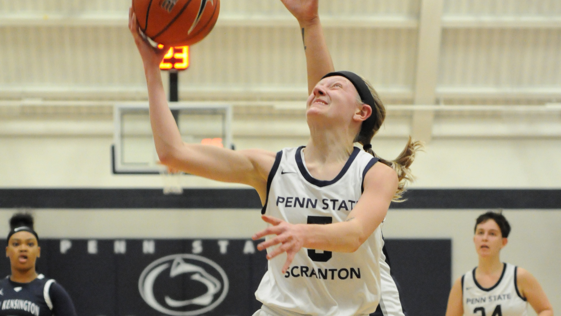 Megan Gatto secured a double-double 23 points and 11 rebounds at PSU Mont Alto on Wednesday night.